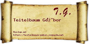 Teitelbaum Gábor névjegykártya
